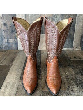 Tony Lama Vintage Gold Label Western Cowboy Boots Mens 9 D